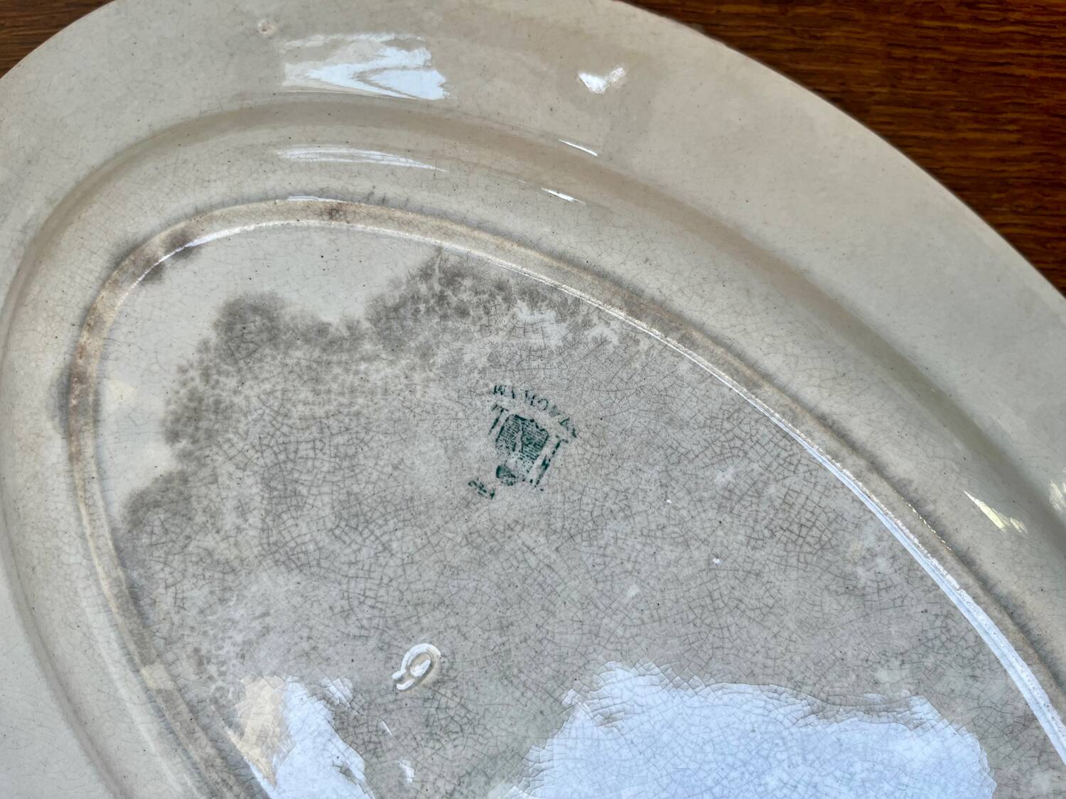 Antique ironstone dish, Wagram pattern
