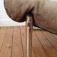 Fauteuil vintage tubulaire chromé et velours