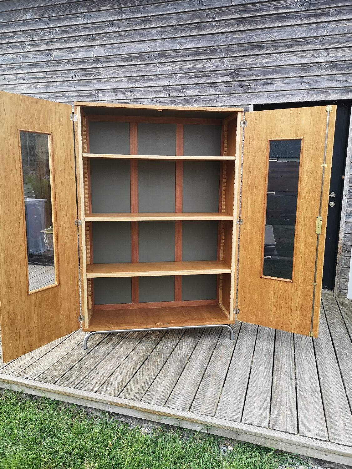 Vintage glazed school cabinet