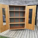 Vintage glazed school cabinet