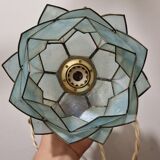 Pair of hanging lamps in mother-of-pearl