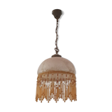 Lustre pate of glass and tassels