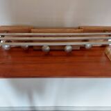 coat rack, sandblasted wooden and metal coat hooks