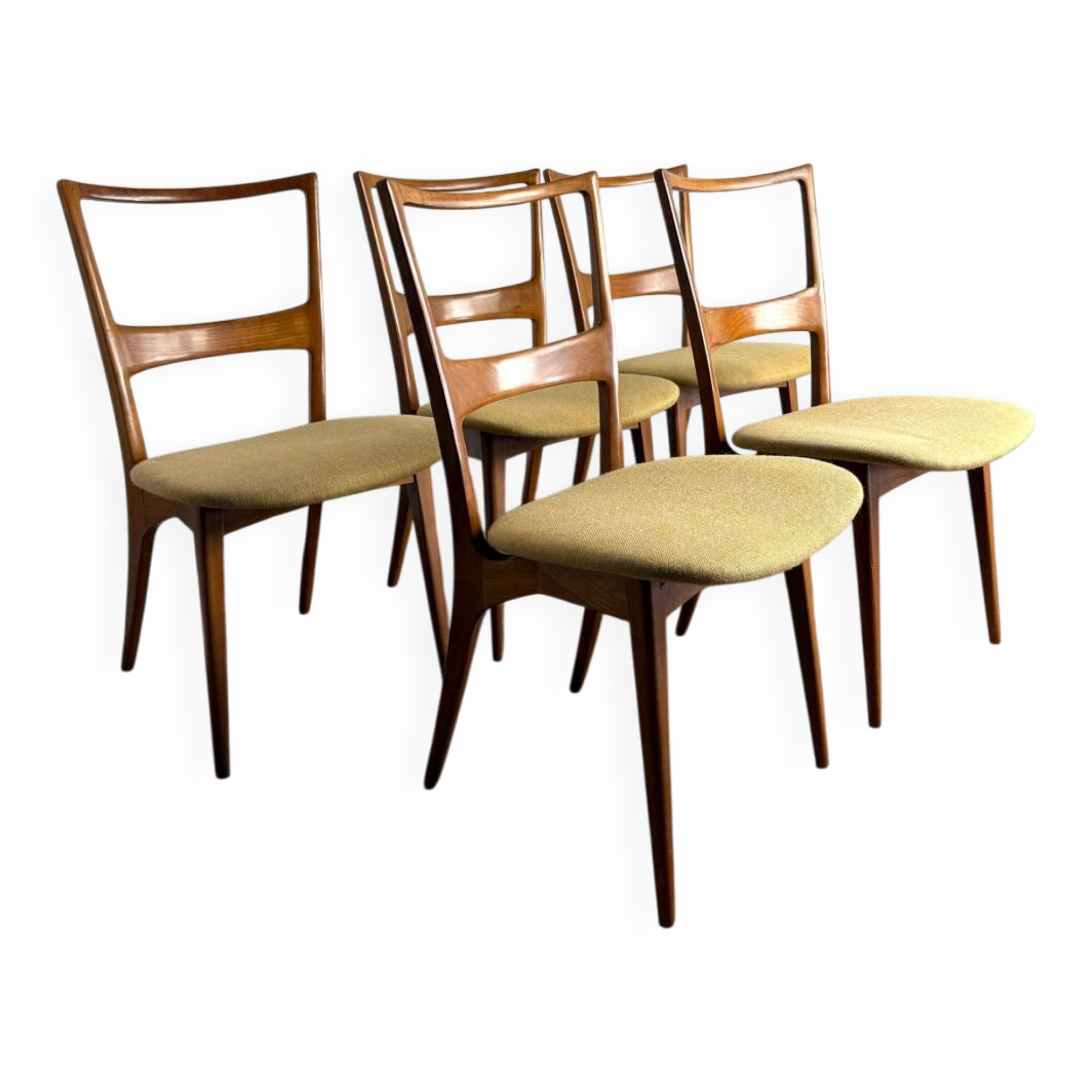 Lot de 5 chaises scandinaves vintage
