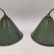 Enamelled sheet metal cone pendants