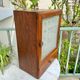 1950 vintage pharmacy or toilet cabinet in waxed wood