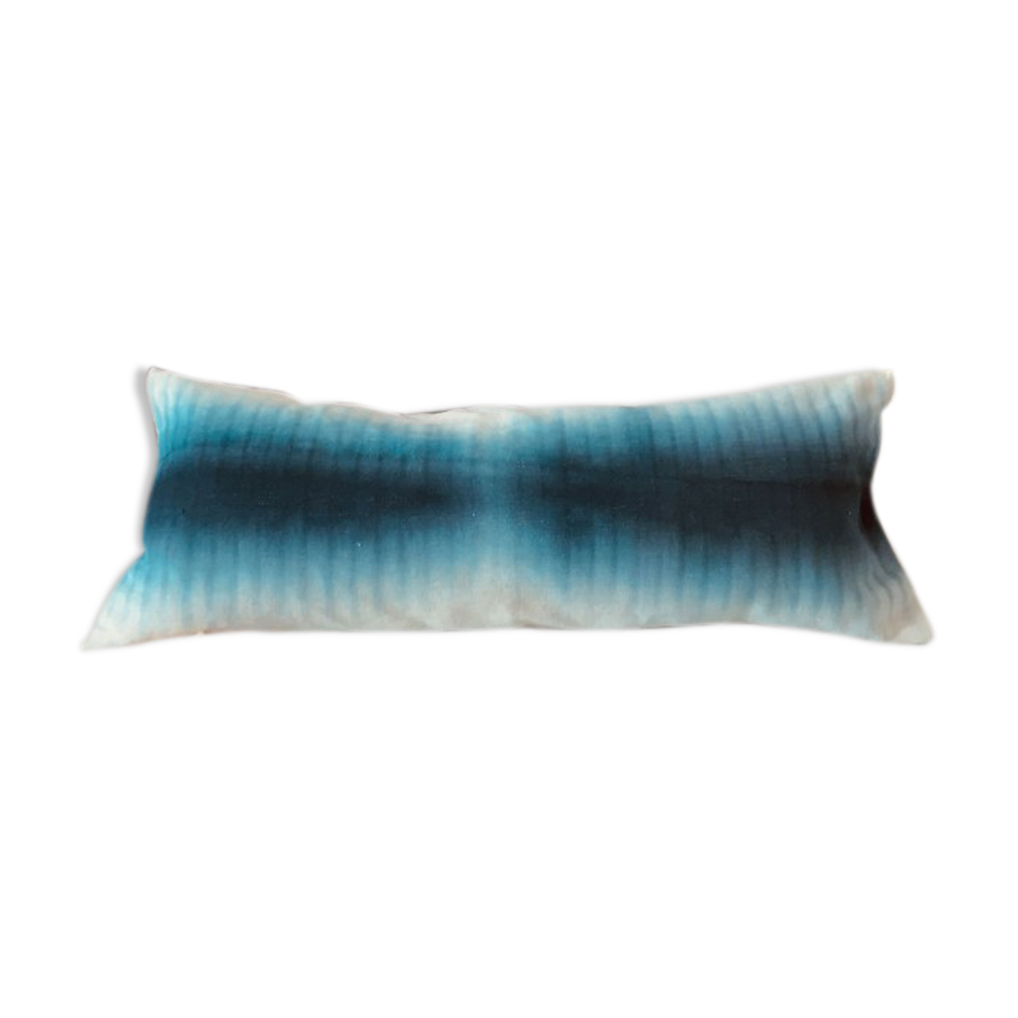 Deep and die blue watercolor cushion