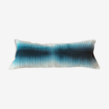 Deep and die blue watercolor cushion