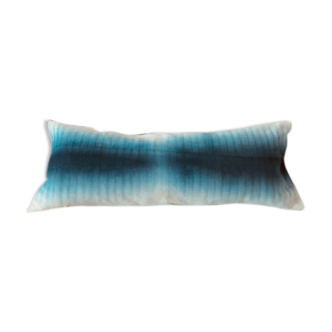 Deep and die blue watercolor cushion