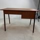 Flat desk in teak with three drawers, Scandinavian work from the 1950s-70s.