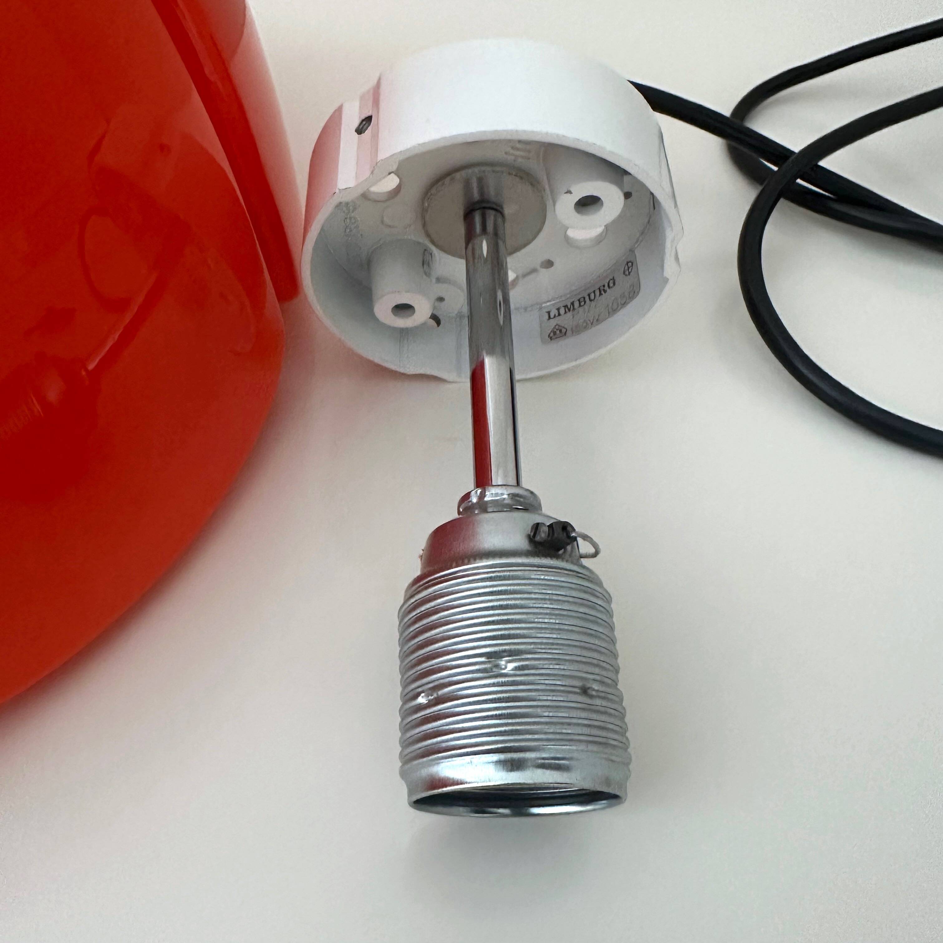 Pendant lamp in the shape of a flower by Glashütte Limburg