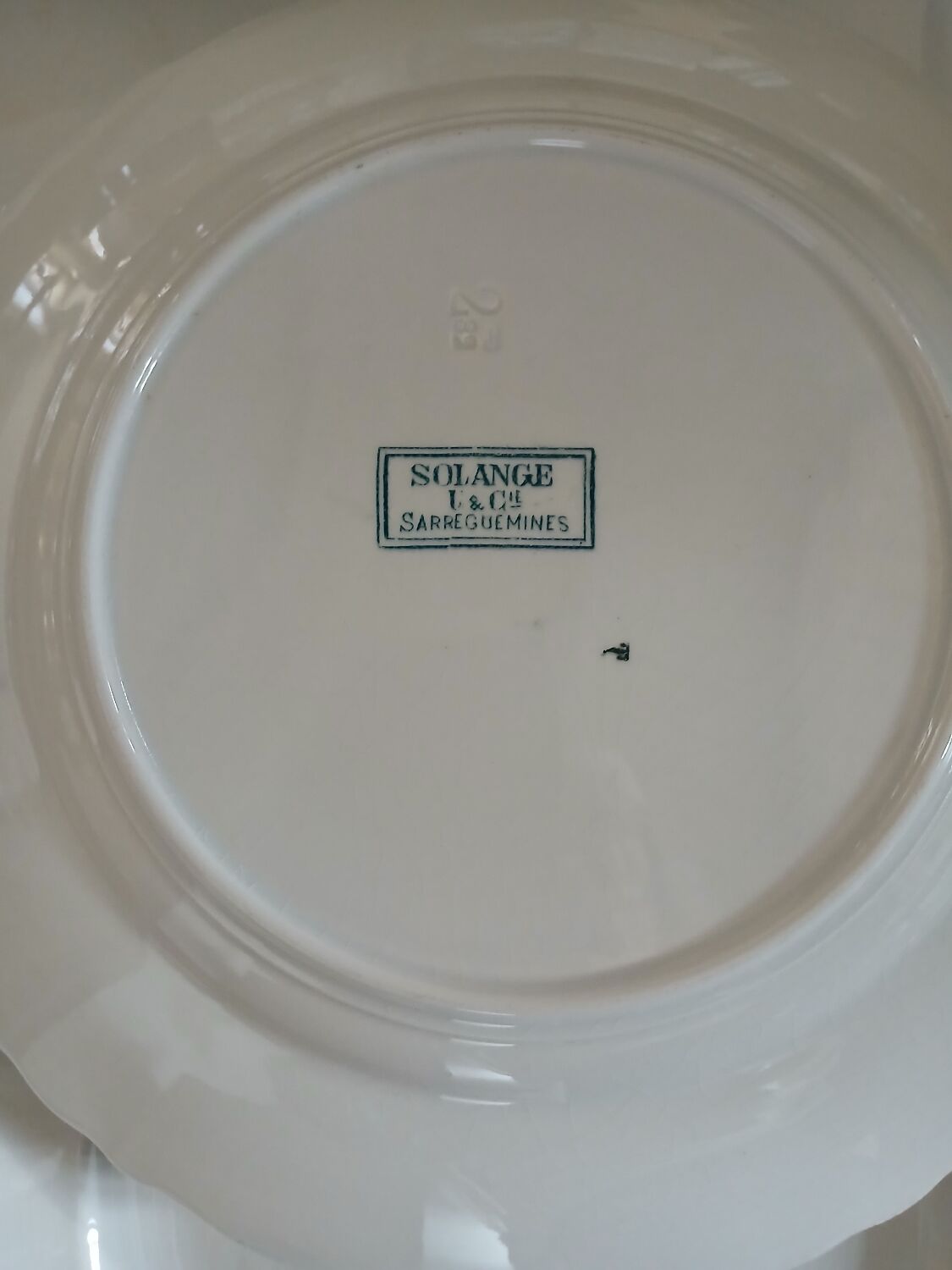 12 antique ironstone dinner plates