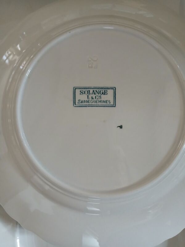 12 assiettes plates anciennes en Terre de fer