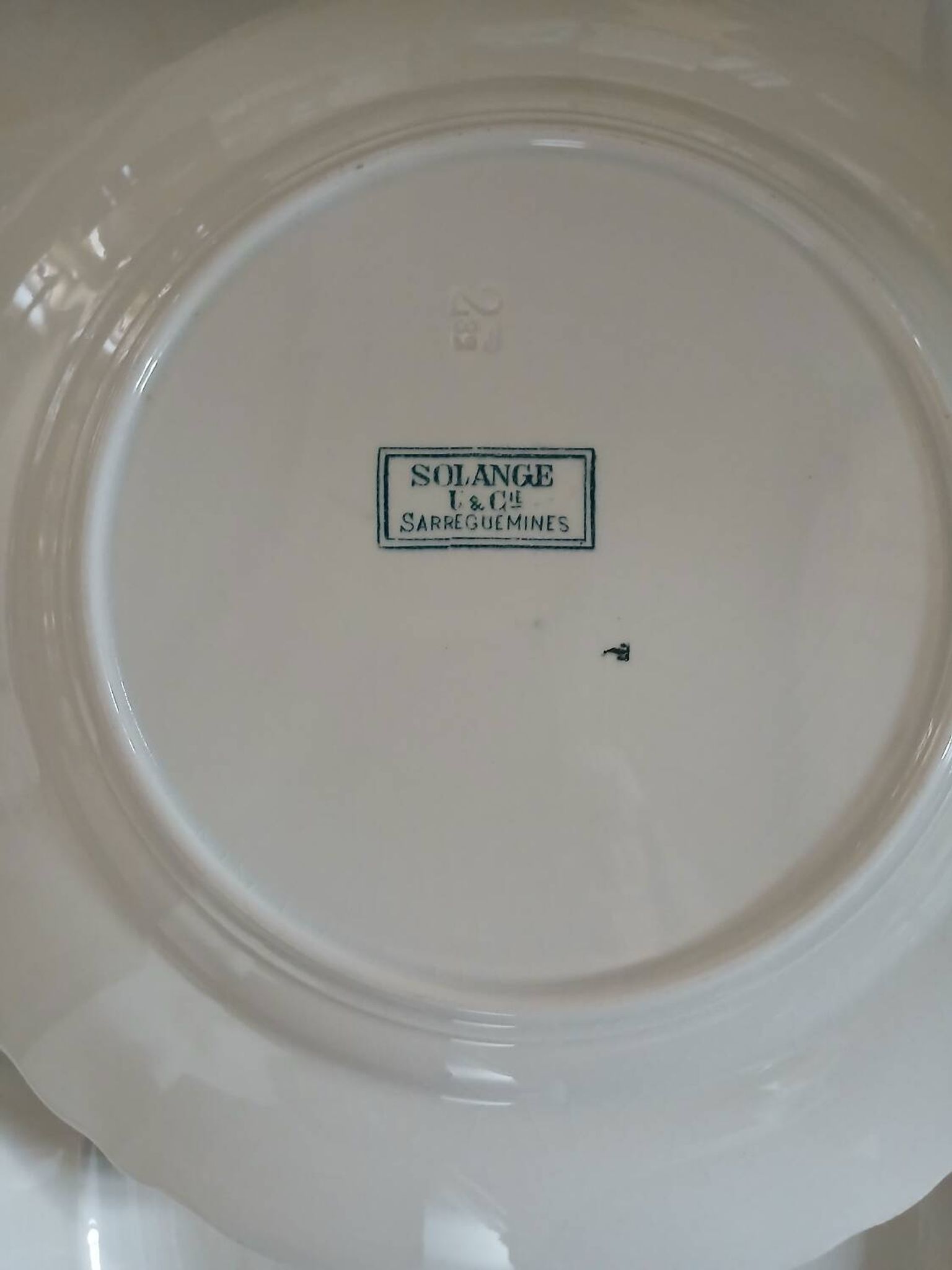 12 assiettes plates anciennes en Terre de fer 