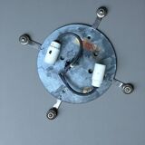 Glass round flush mount ceiling or wall light