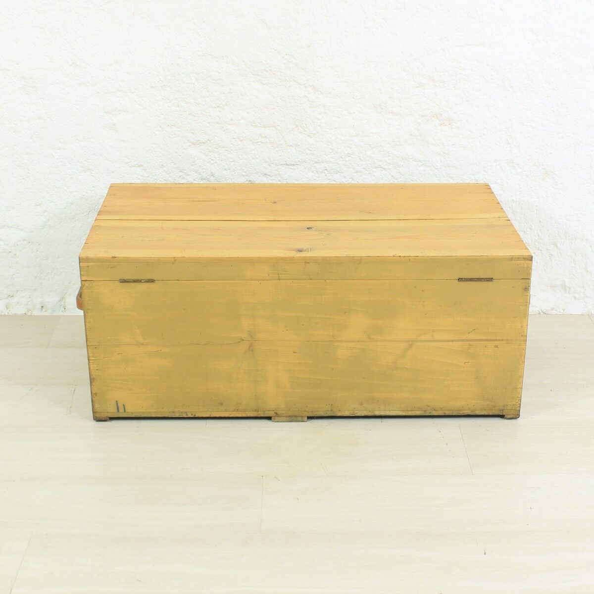 Antique solid wooden trunk