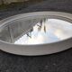 Round mirror frame white wood pop vintage 70