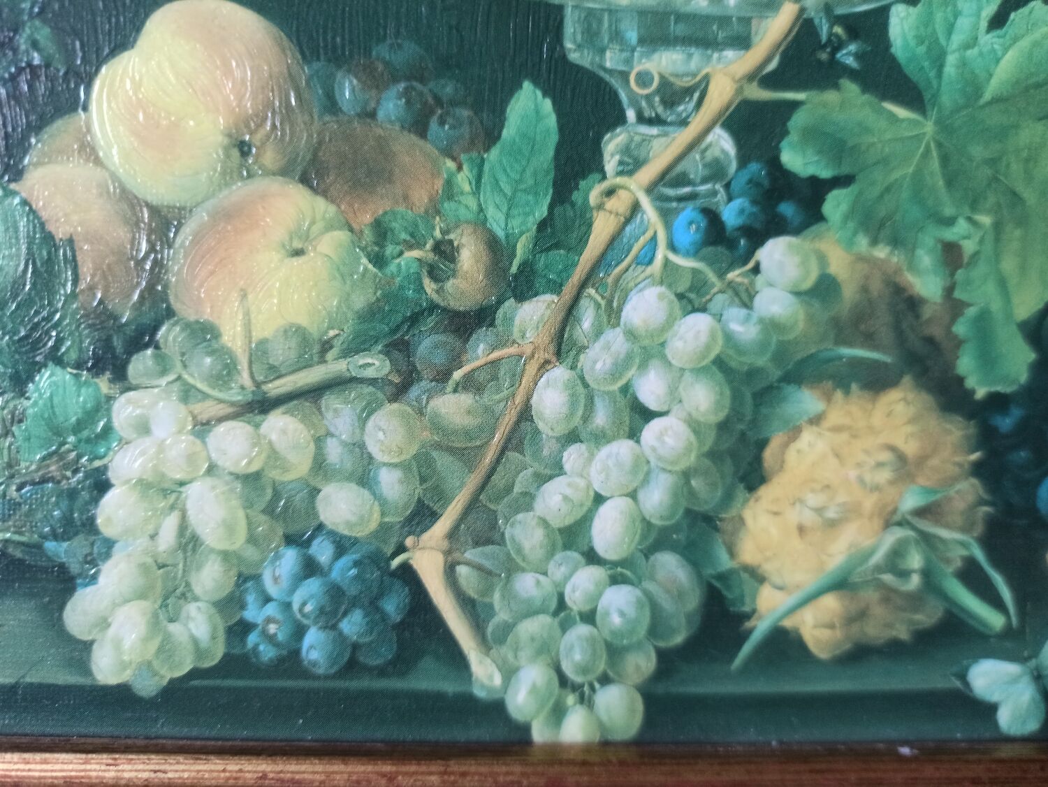 Still life, oil on framed canvas.