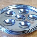 8 6-seater stainless steel snail dishes