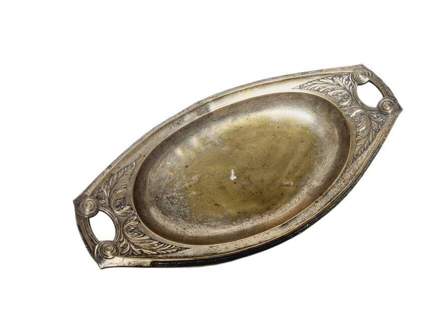 Art Nouveau glass plate from the Austro-Hungarian Empire, 1900s.