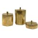 Set of 3 solid Brass boxes , De Falco Italy 1970s