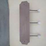 Wall coat rack in wood and porcelain