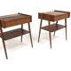 2 teak bedside tables by Carlström, Sweden, 1960