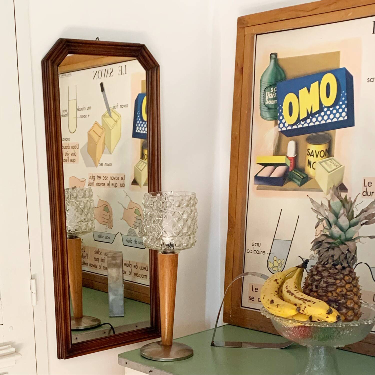 Miroir vintage en bois