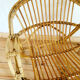 Shell armchair of the 50s in rattan