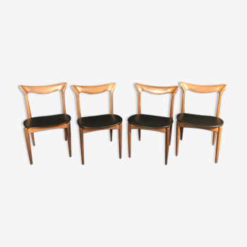 Série de 4 chaises scandinaves Bramin