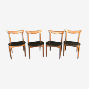 Series of 4 scandinavian chairs bBramin