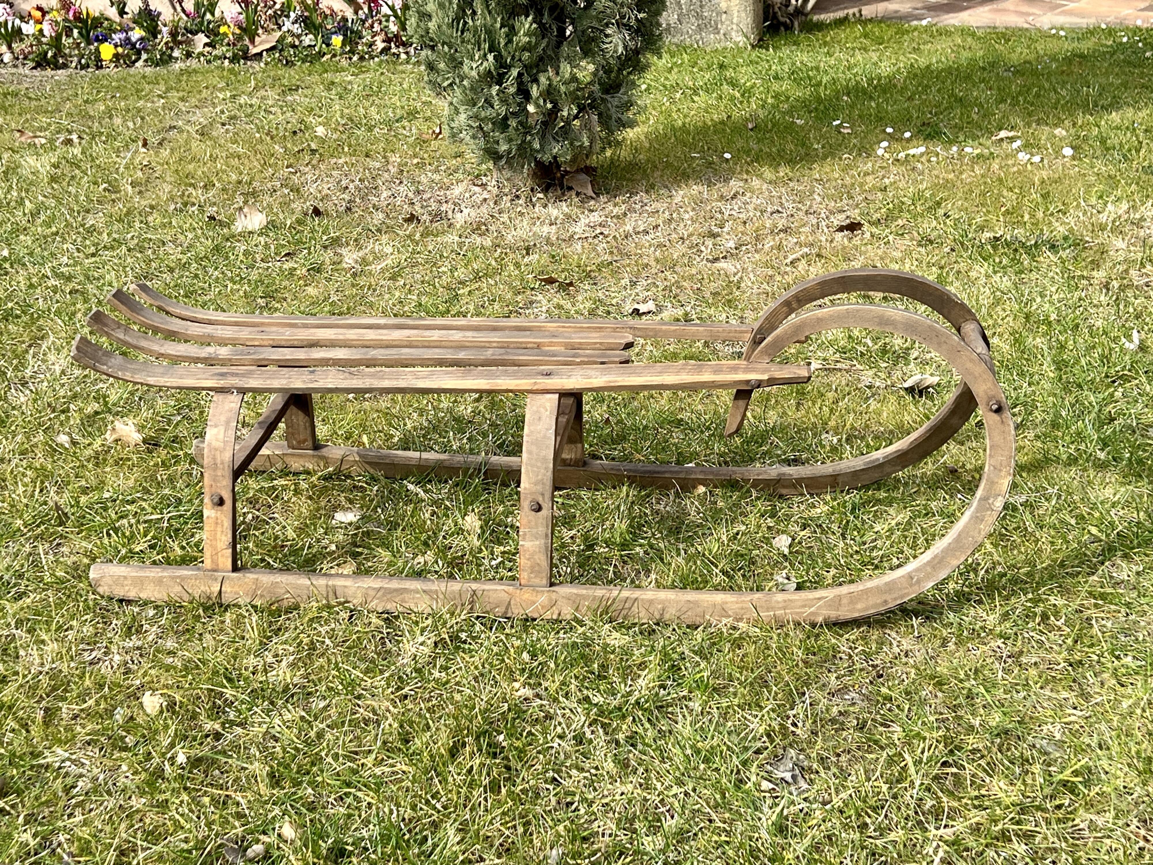 Wooden sled