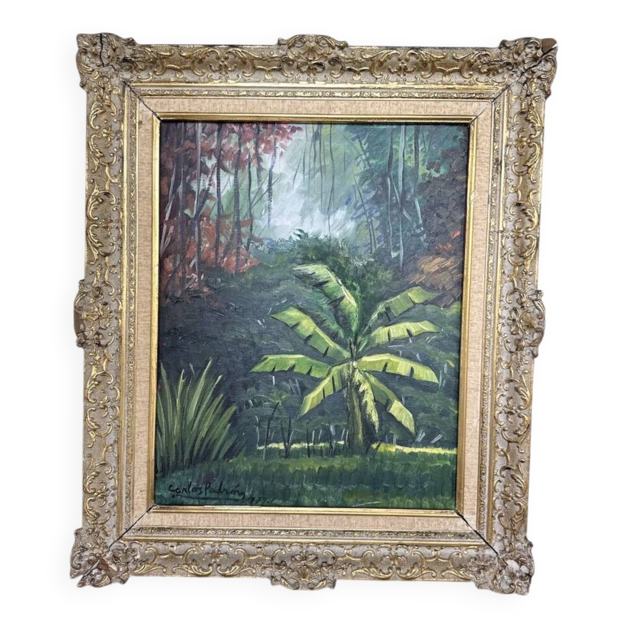 Framed oil painting "forest"