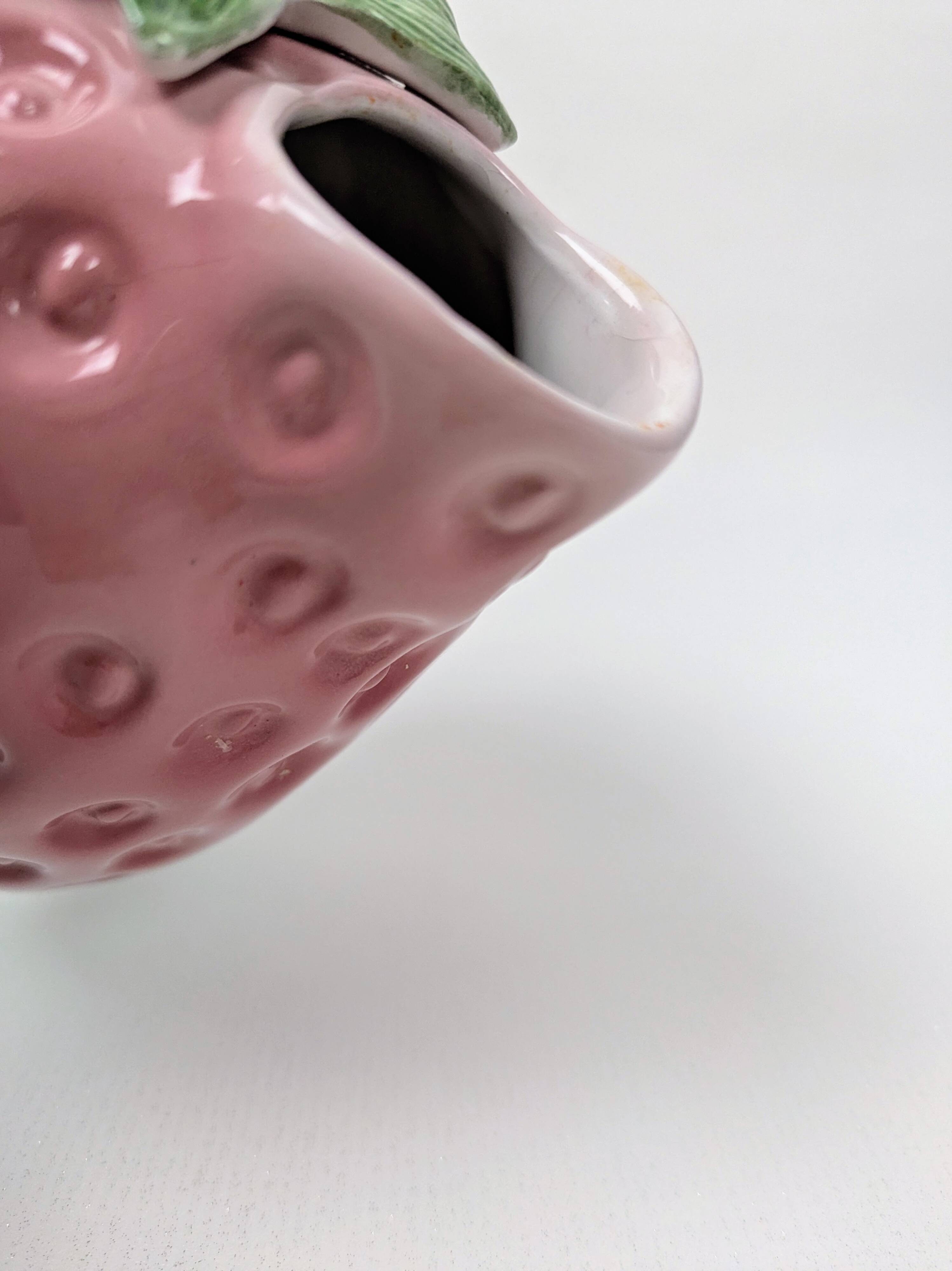 Strawberry jug in slip