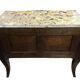 Commode sauteuse galbée style Louis XV estampillée en marqueterie