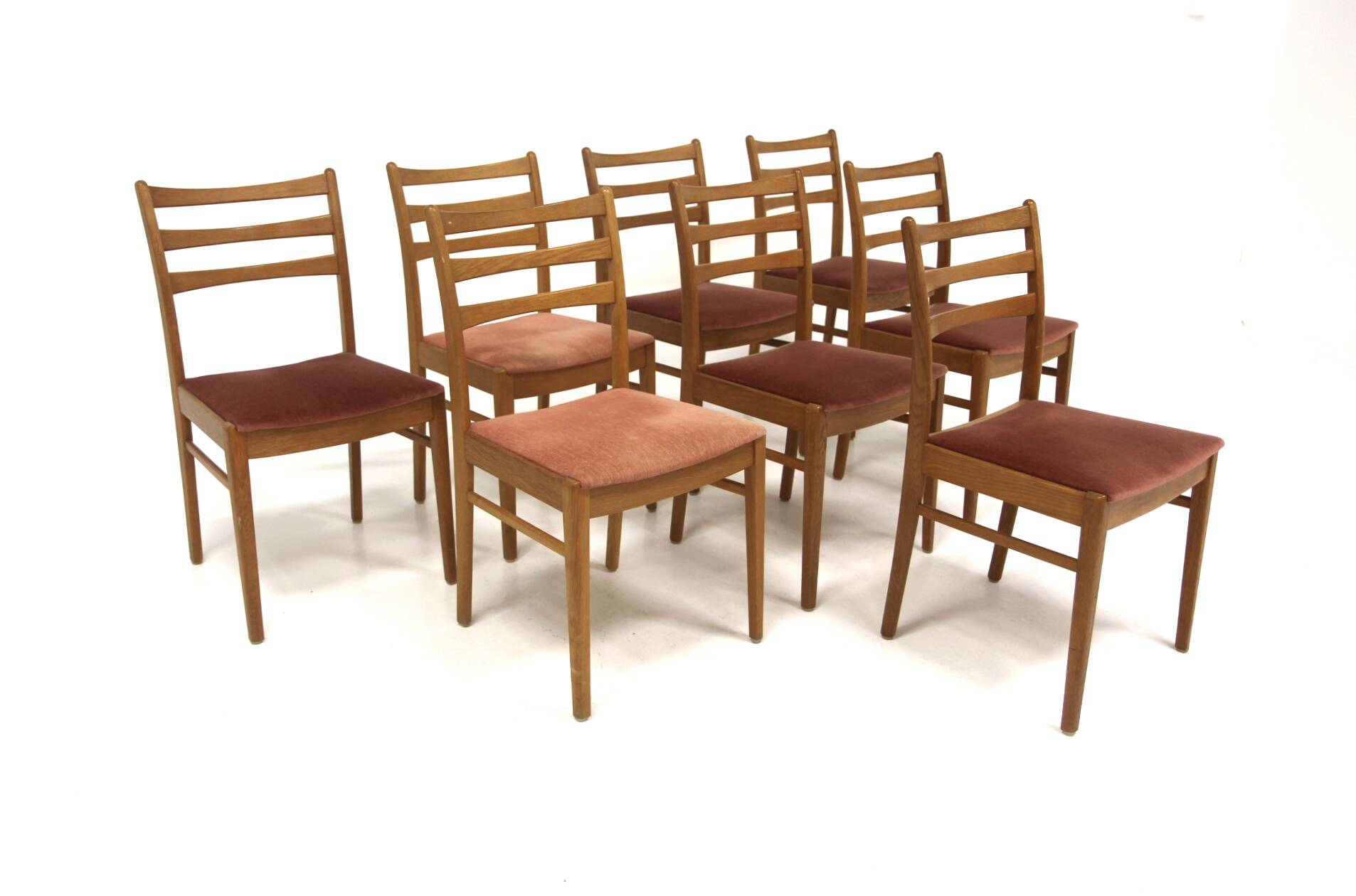 Set de 8 chaises scandinave en chêne, Suède, 1960