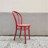 Chaise de salle à manger rouge, années 1980