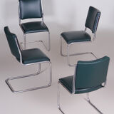 Set of four Bauhaus dining chairs designed by Anton Lorenz for Slezak Factories