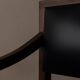 Vintage wooden armchair in black leatherette, Scandinavian style