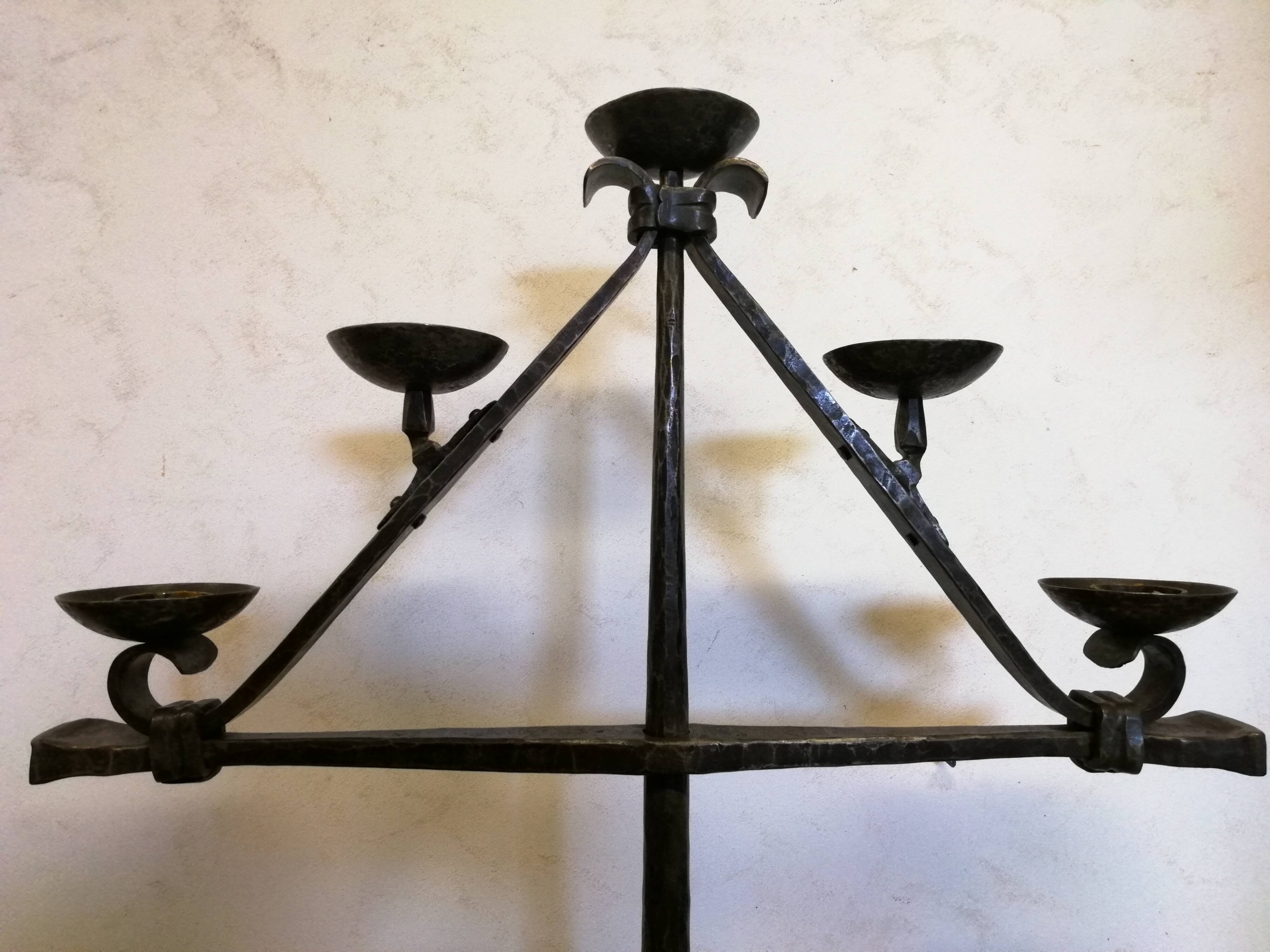 Wrought iron candelabra