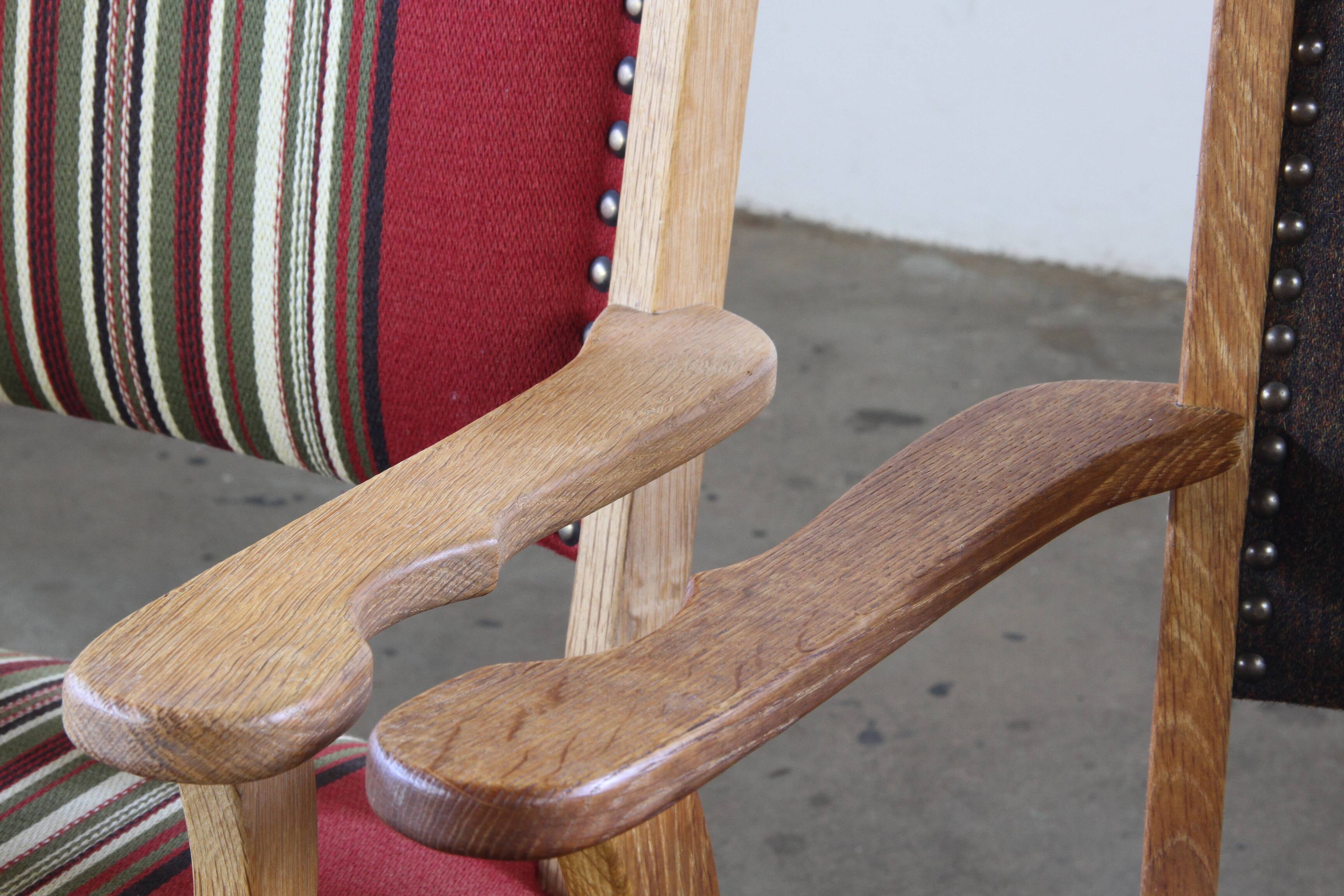 Vintage Pair of Danish Brutalist Armchairs, Henning Kjærnulf Style, 1960s