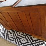 Solid walnut sideboard with small display cabinet