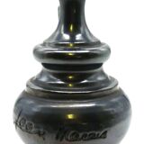 Vase pitcher, glazed ceramic in metallic black signed Jean Marais Vallauris.