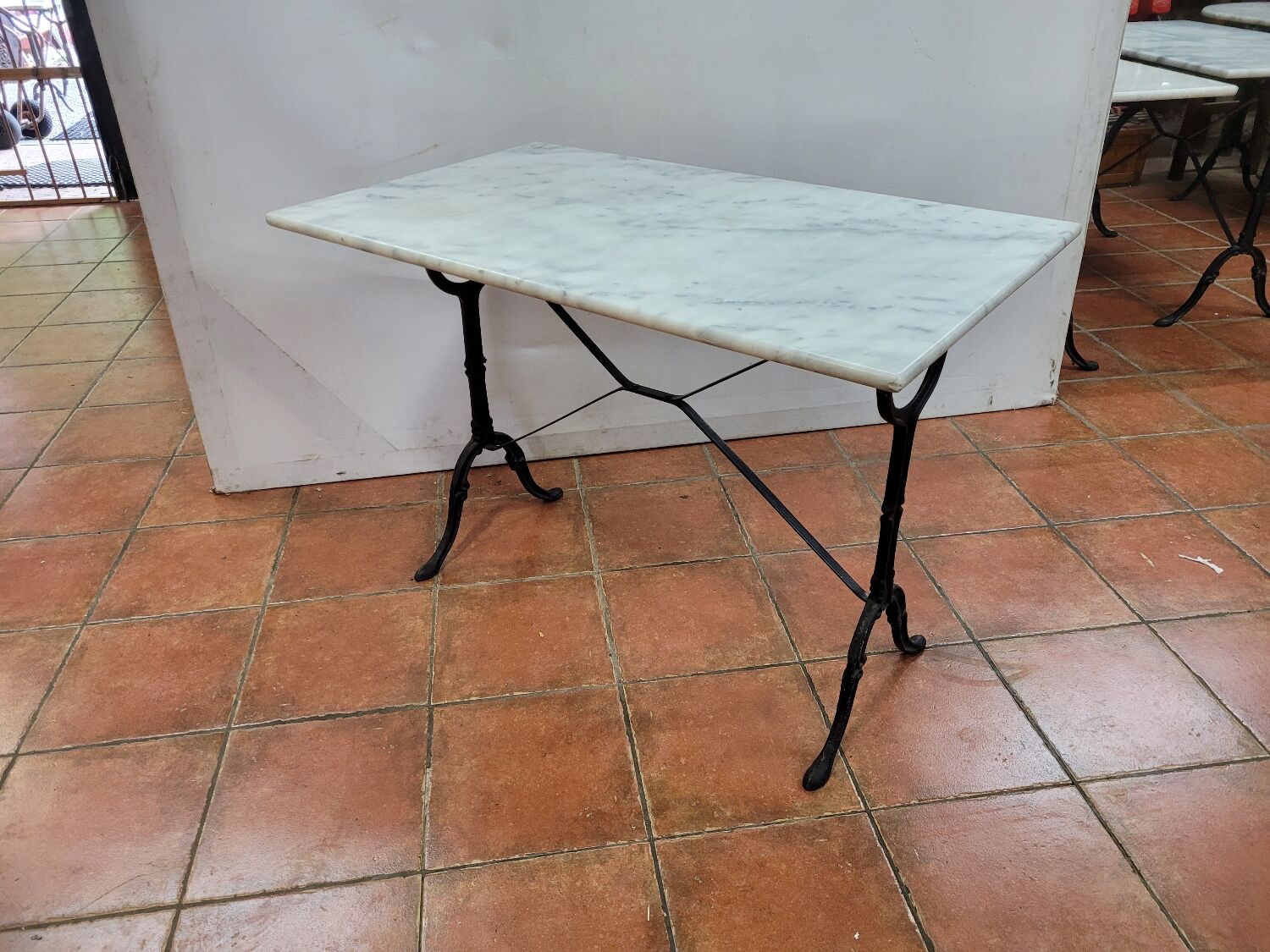Bistro table with marble top