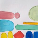 Abstract painting geometric shape