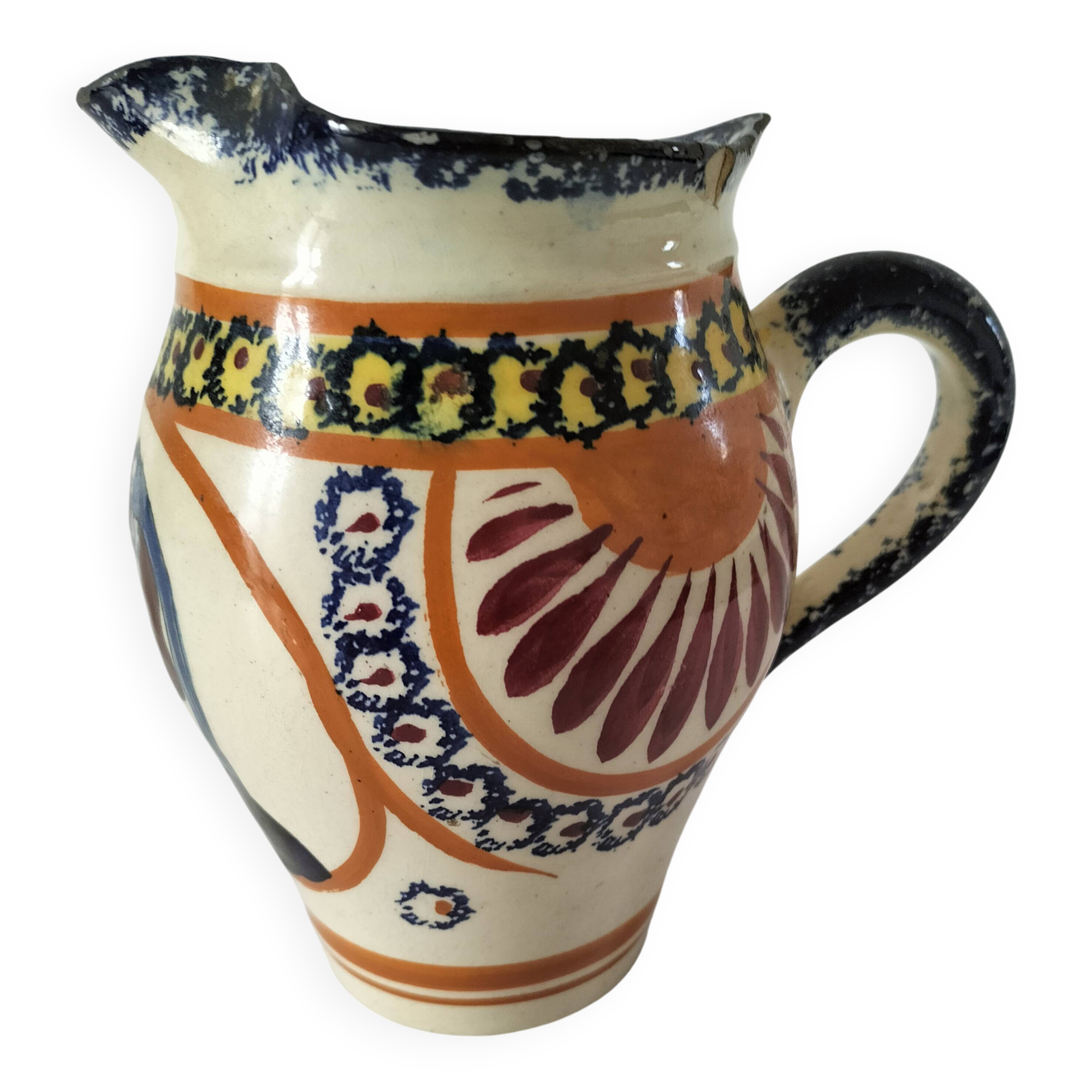 Breton pitcher Henriot Quimper Breton decoration no. 139 circa 1925-1935