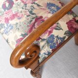 Ancienne banquette à motif floral