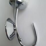 Pair of vintage tulip shaped globe chrome wall sconces