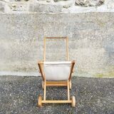 Vintage wooden doll stroller