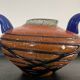 Vintage glass paste vase with handles
